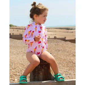 Ice Cream Cones Long Sleeve One Piece Swim Suit