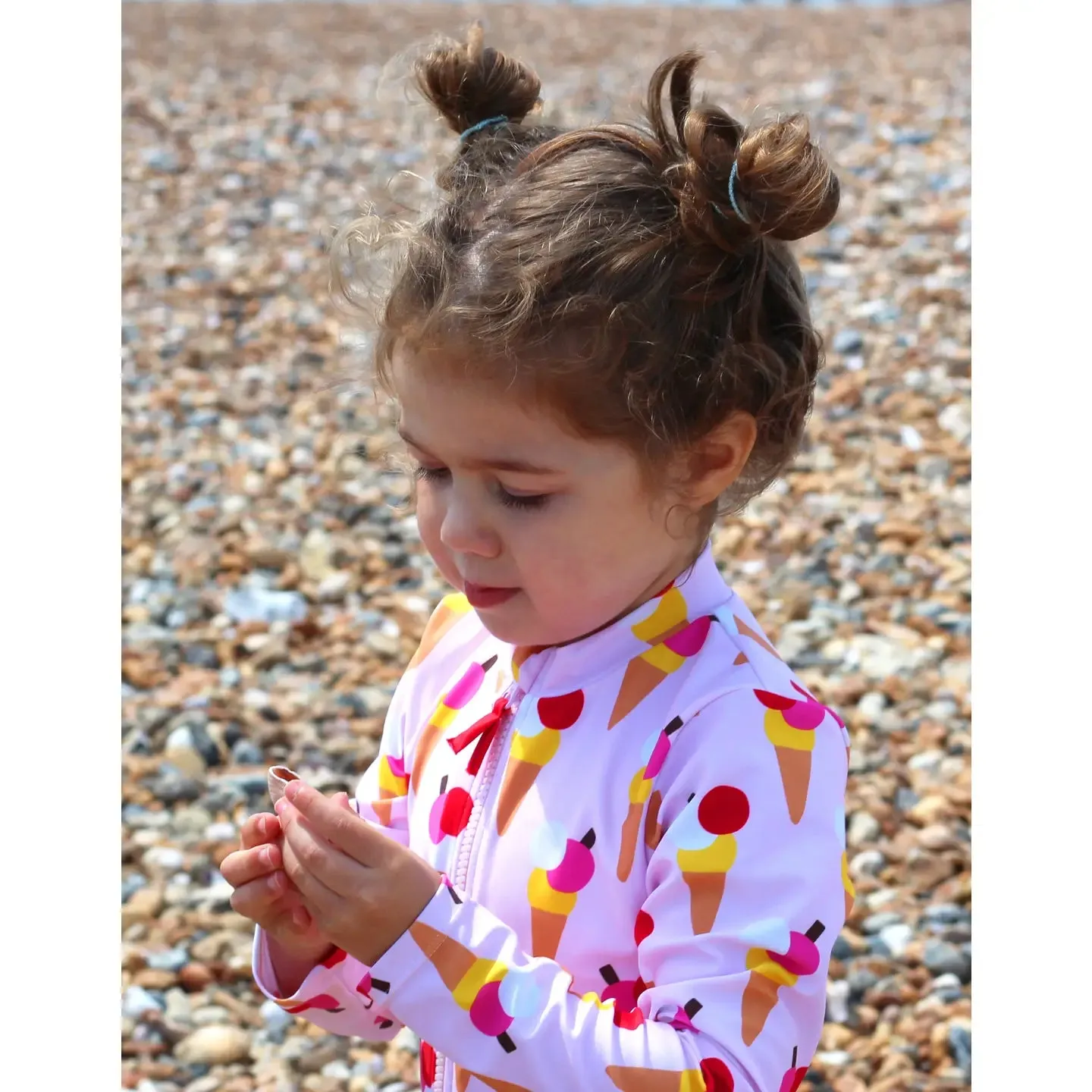 Ice Cream Cones Long Sleeve One Piece Swim Suit