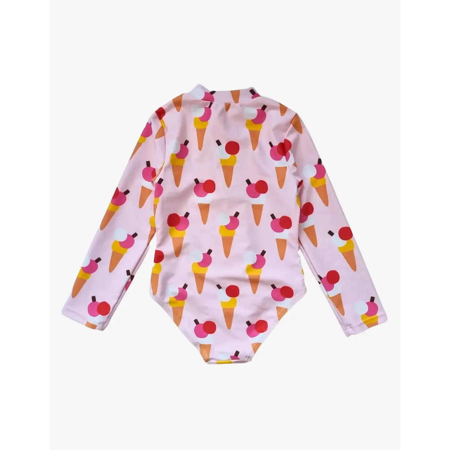 Ice Cream Cones Long Sleeve One Piece Swim Suit