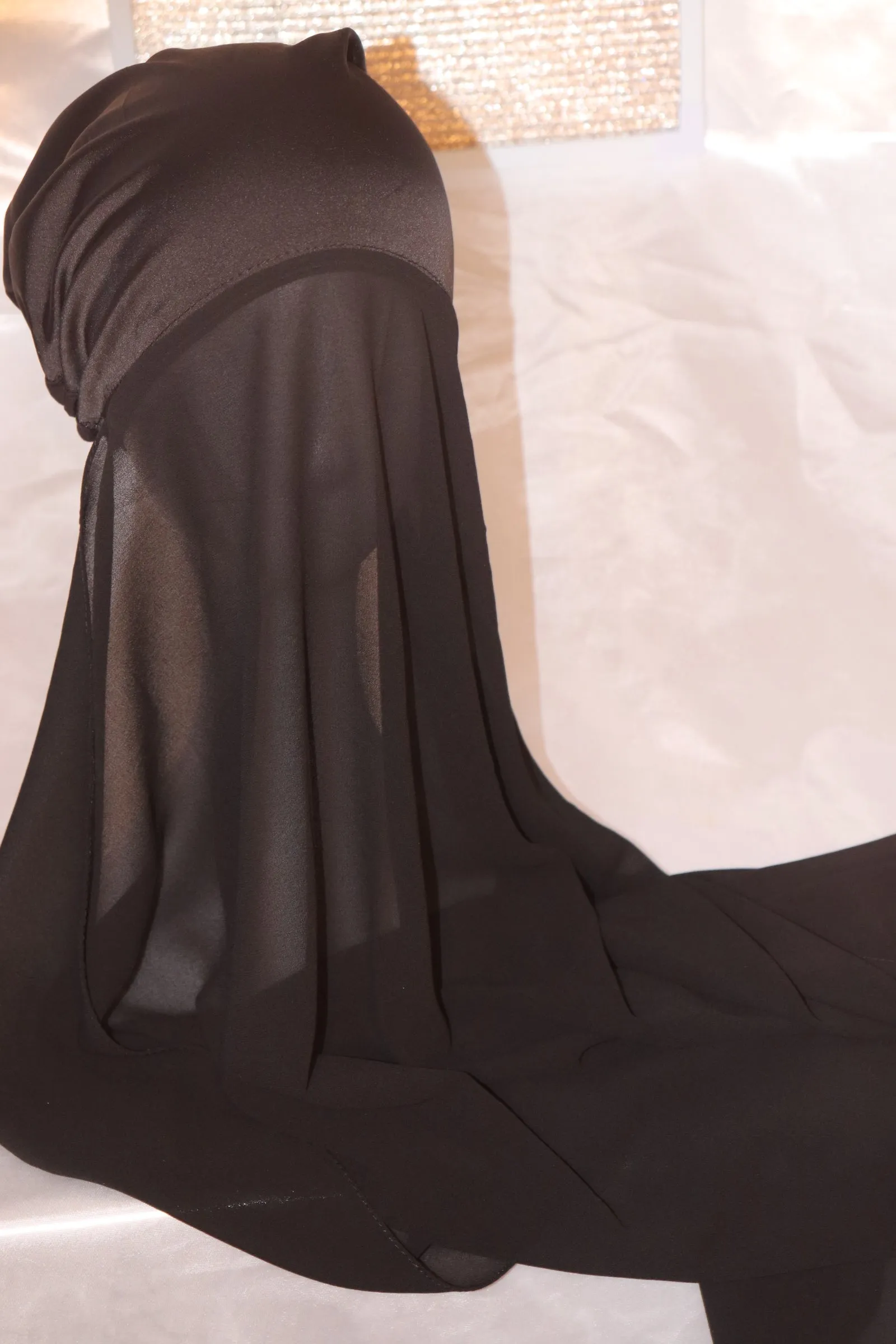 Instant Chiffon Hijab - Black