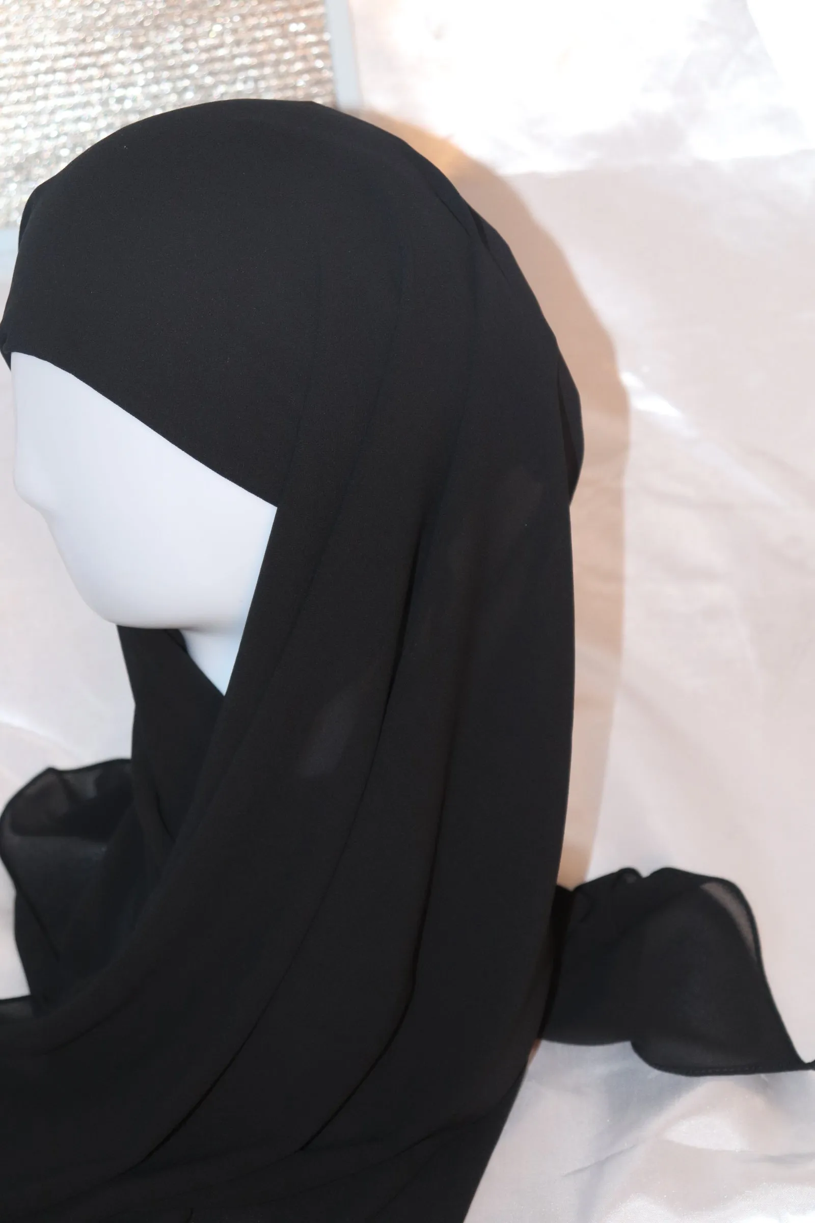Instant Chiffon Hijab - Black