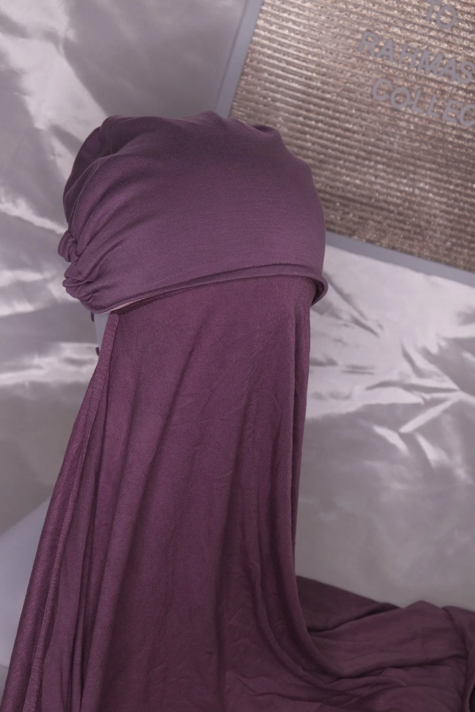 Instant Jersey Hijab - Dusty Purple