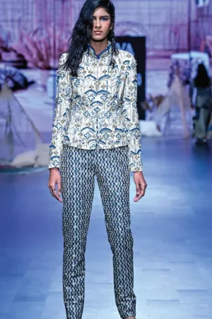 IVORY EMBELLISHED JACKET SET