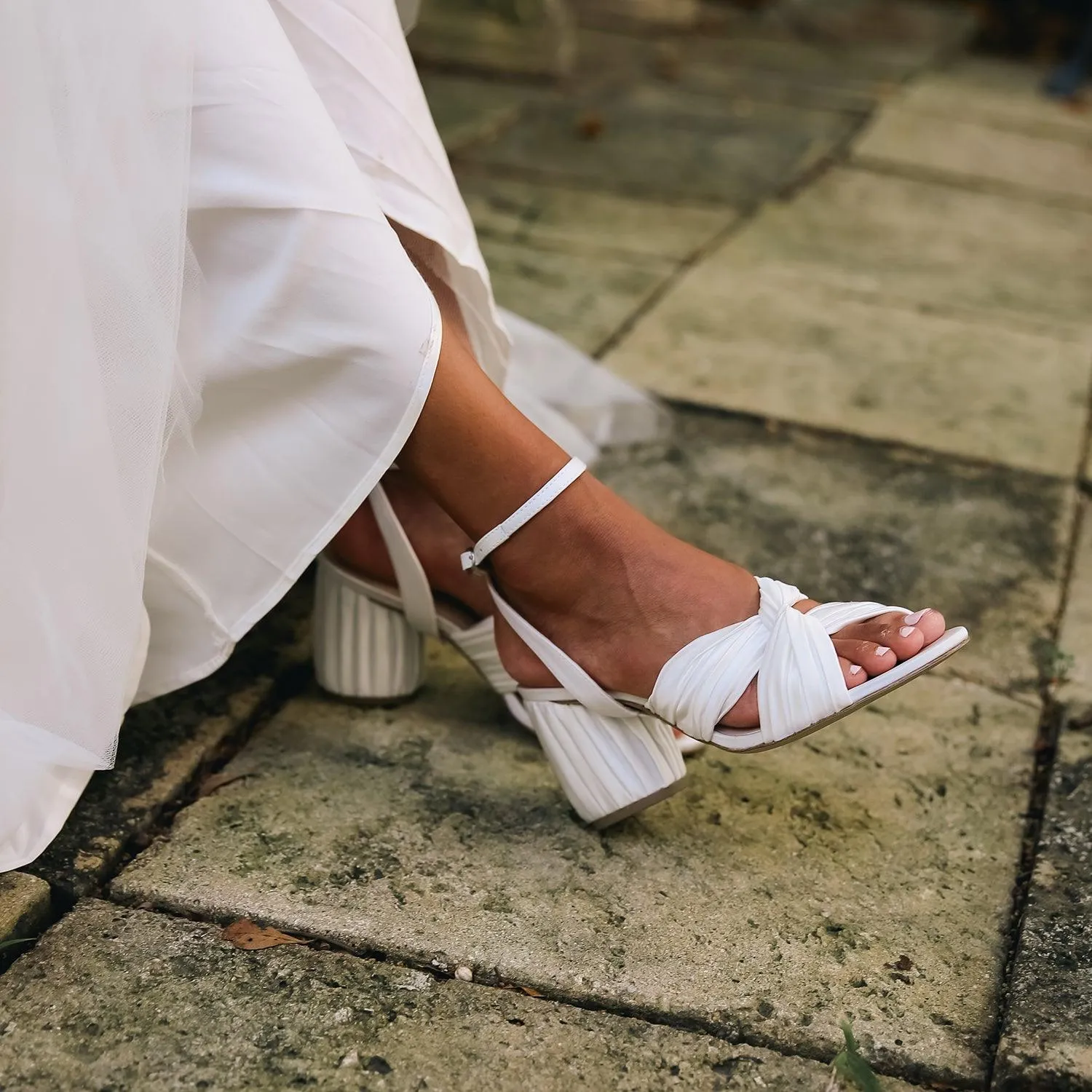 Ivory Silk Twist Sandal