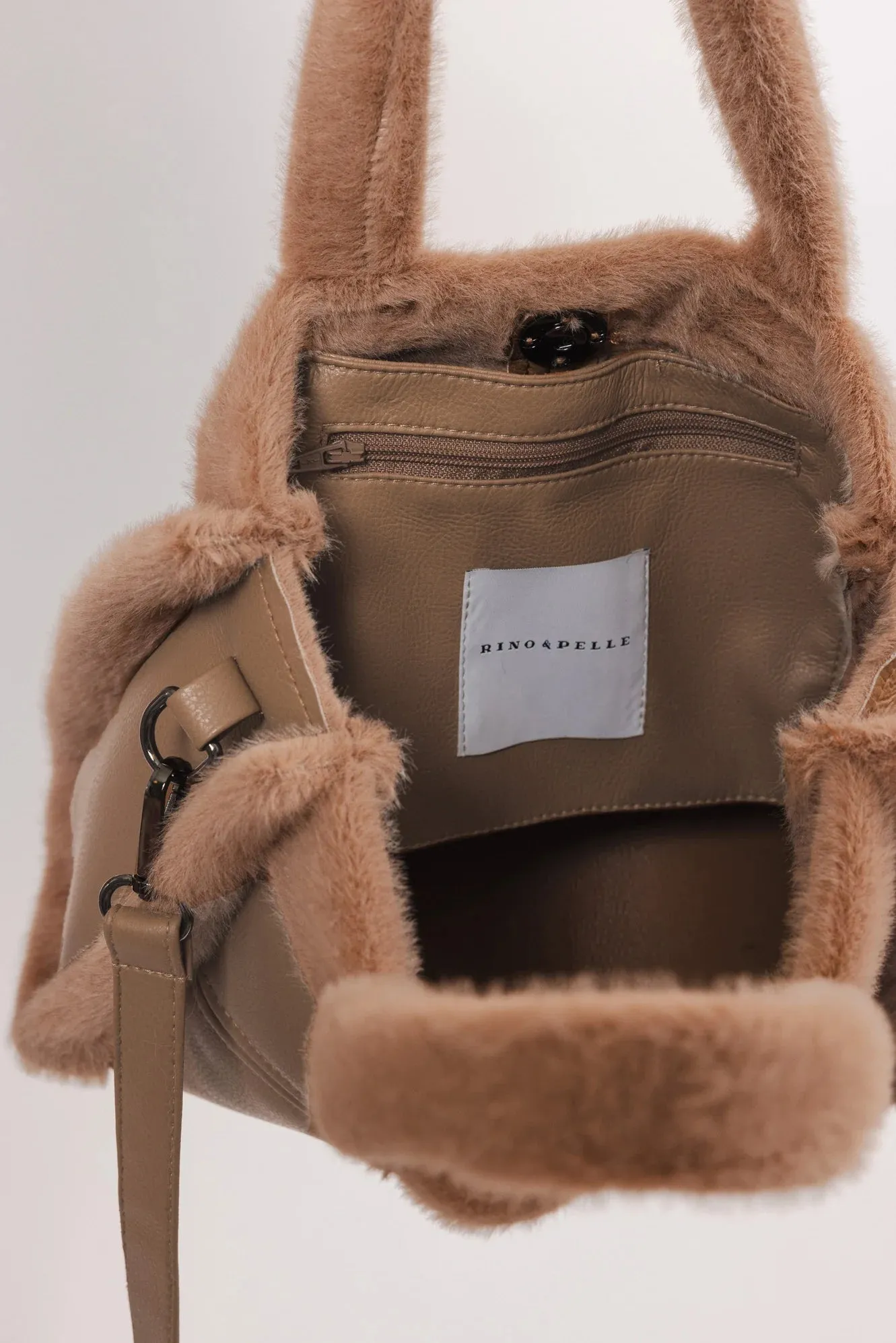 Jasha Faux-Leather & Faux-Fur Bag