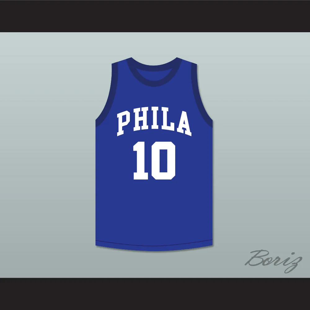 Joe Fulks 10 Philadelphia Warriors Blue Basketball Jersey 1