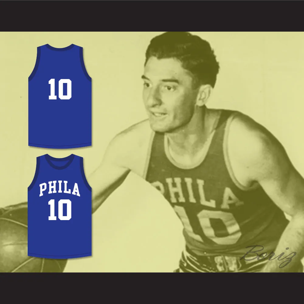 Joe Fulks 10 Philadelphia Warriors Blue Basketball Jersey 1