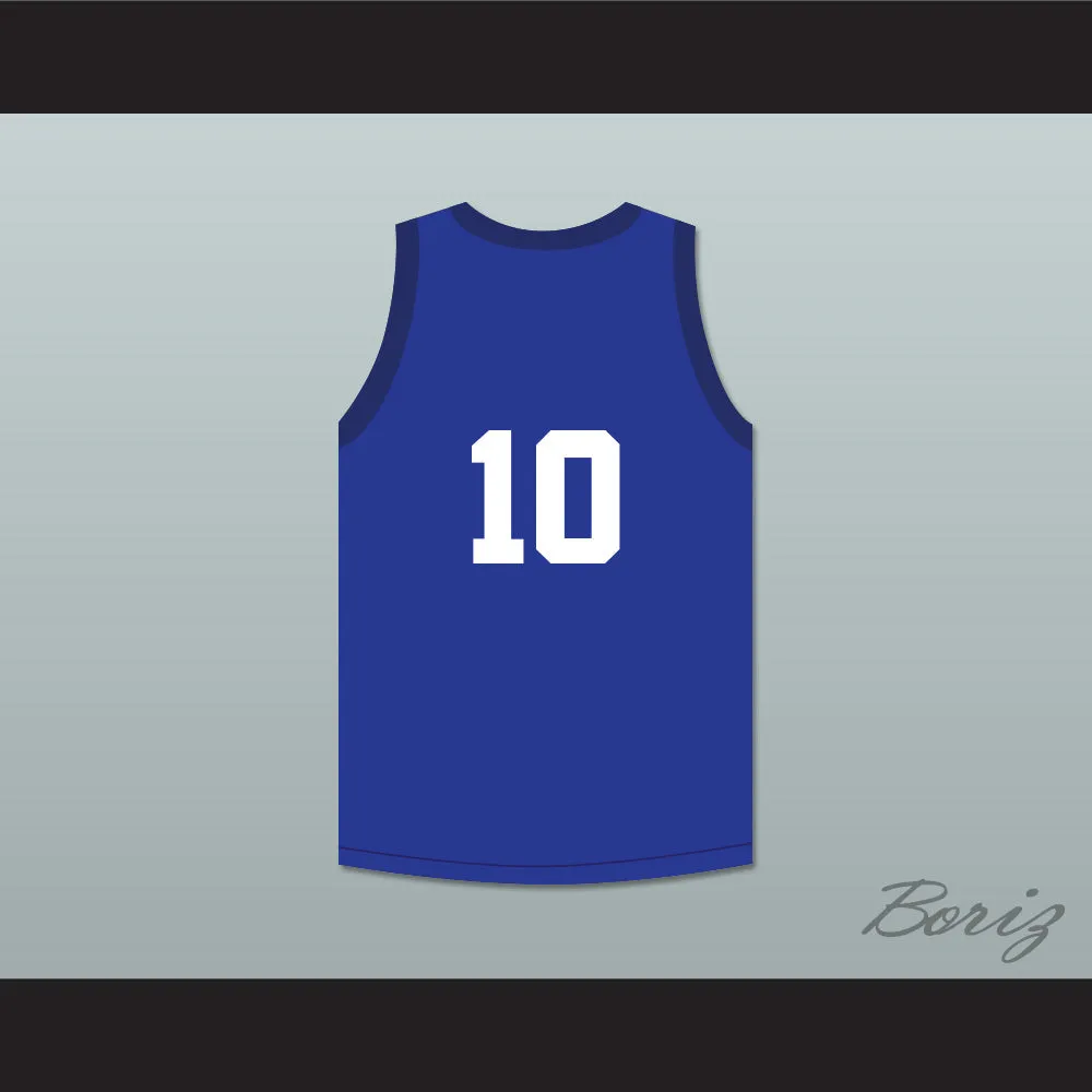 Joe Fulks 10 Philadelphia Warriors Blue Basketball Jersey 1