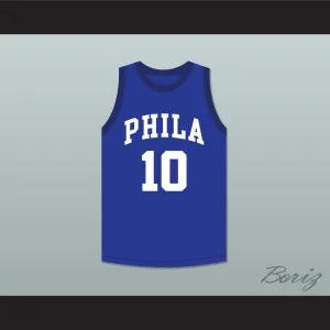 Joe Fulks 10 Philadelphia Warriors Blue Basketball Jersey 1