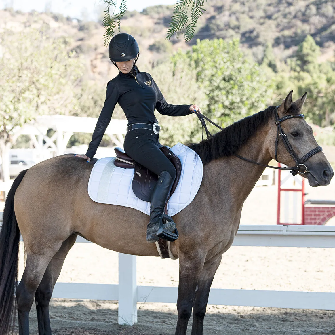 Jump AP Saddle Pad Versailles White Damask Off-white