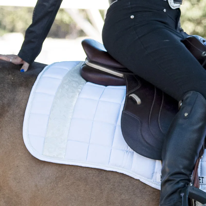 Jump AP Saddle Pad Versailles White Damask Off-white