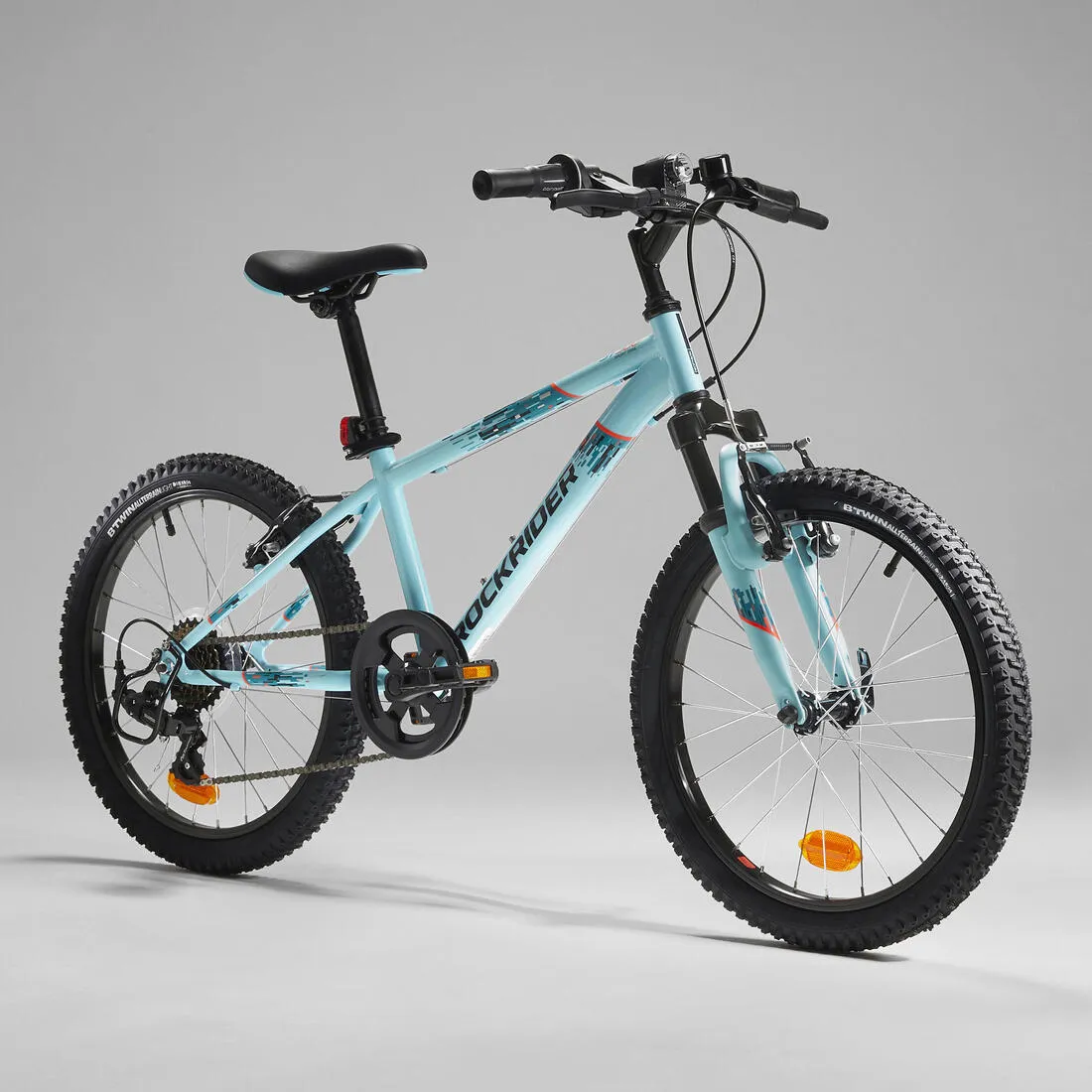 Kids' 20-inch, 6-speed, suspension fork mountain bike, yellow