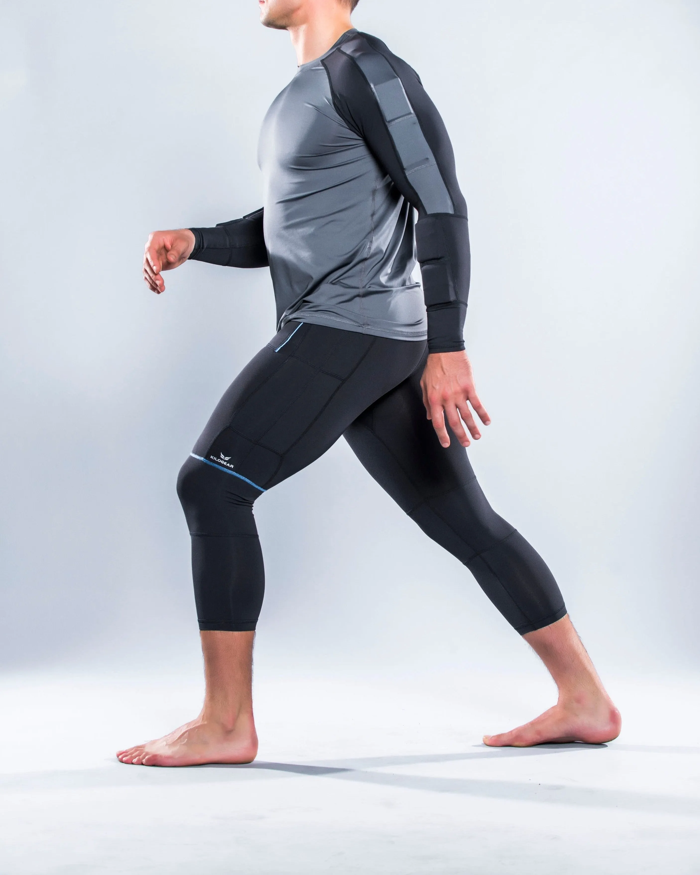 KILOGEAR Men’s MICRO Weighted 3/4 Training Tights