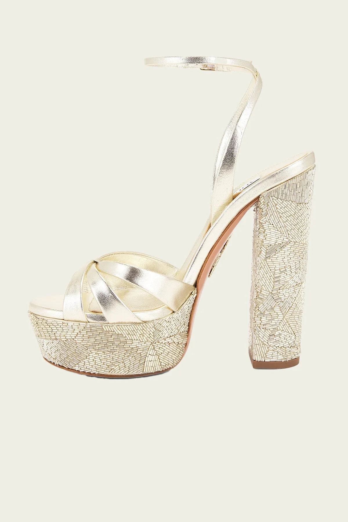 La Nuit Sandal Plateau in Platino