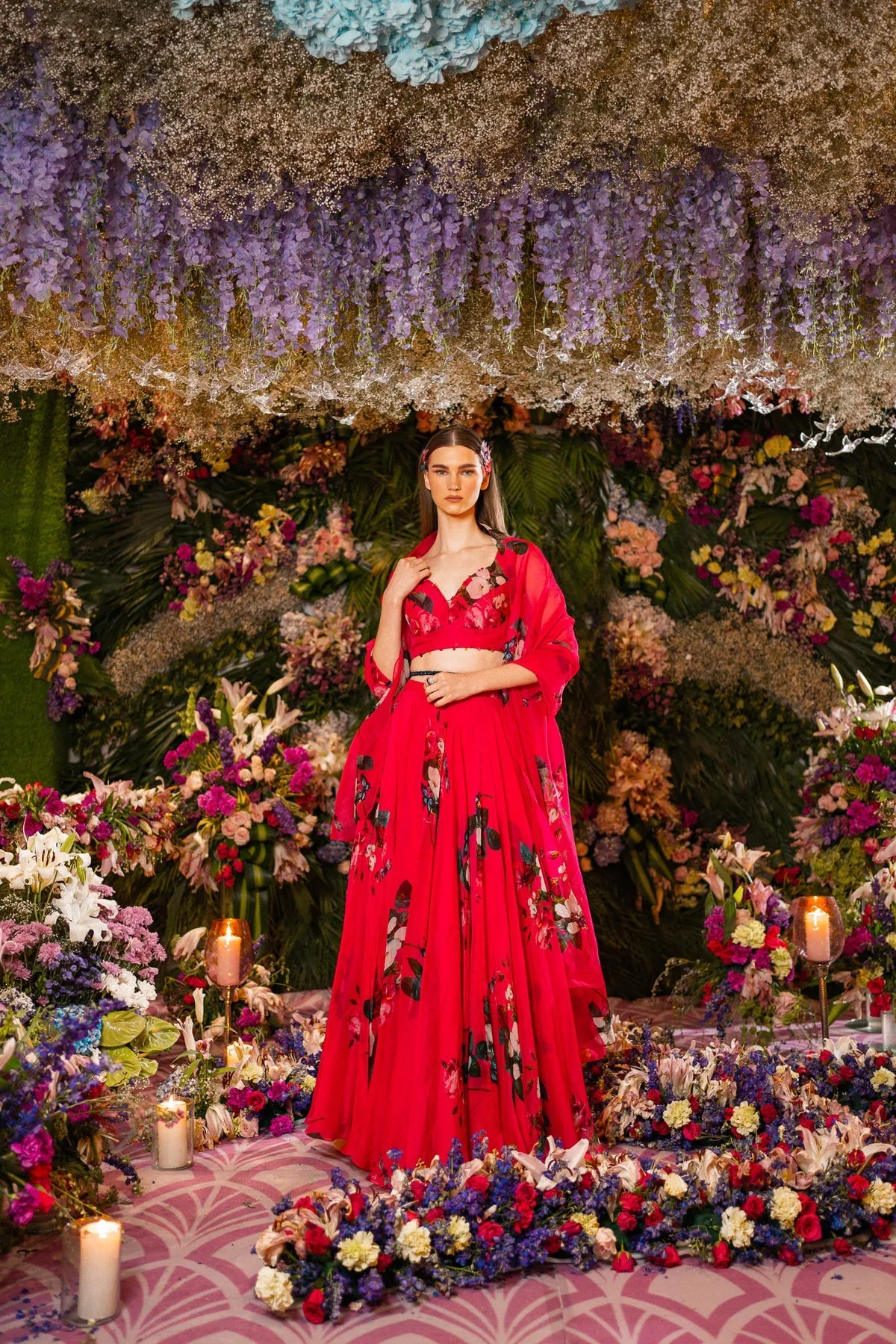LEHENGA SET -HOT PINK