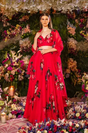LEHENGA SET -HOT PINK