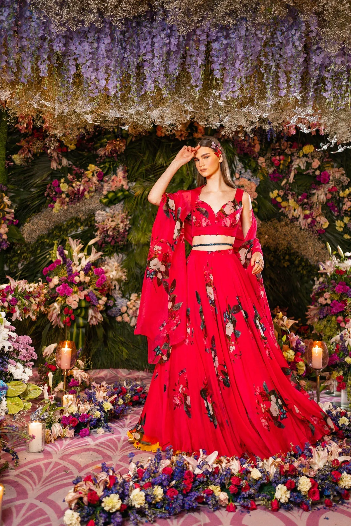 LEHENGA SET -HOT PINK