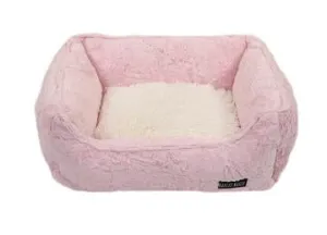 Light Pink Mink with Cream Shag Lounge Bed