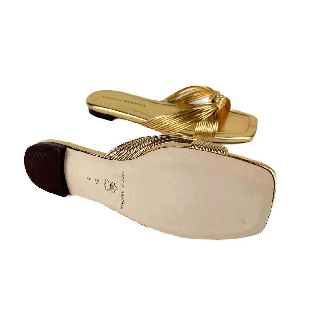 Loeffler Randall - Flossie Leather Flat Sandal (Champagne)