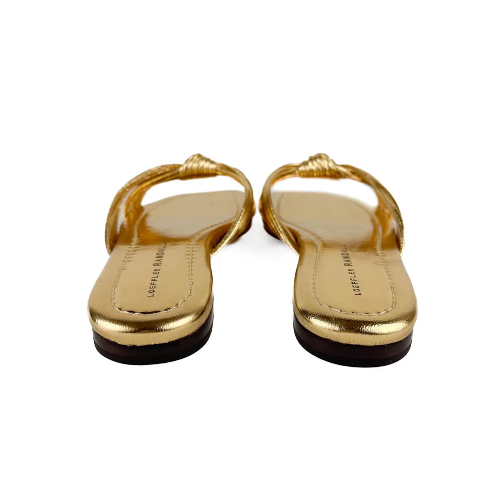 Loeffler Randall - Flossie Leather Flat Sandal (Champagne)