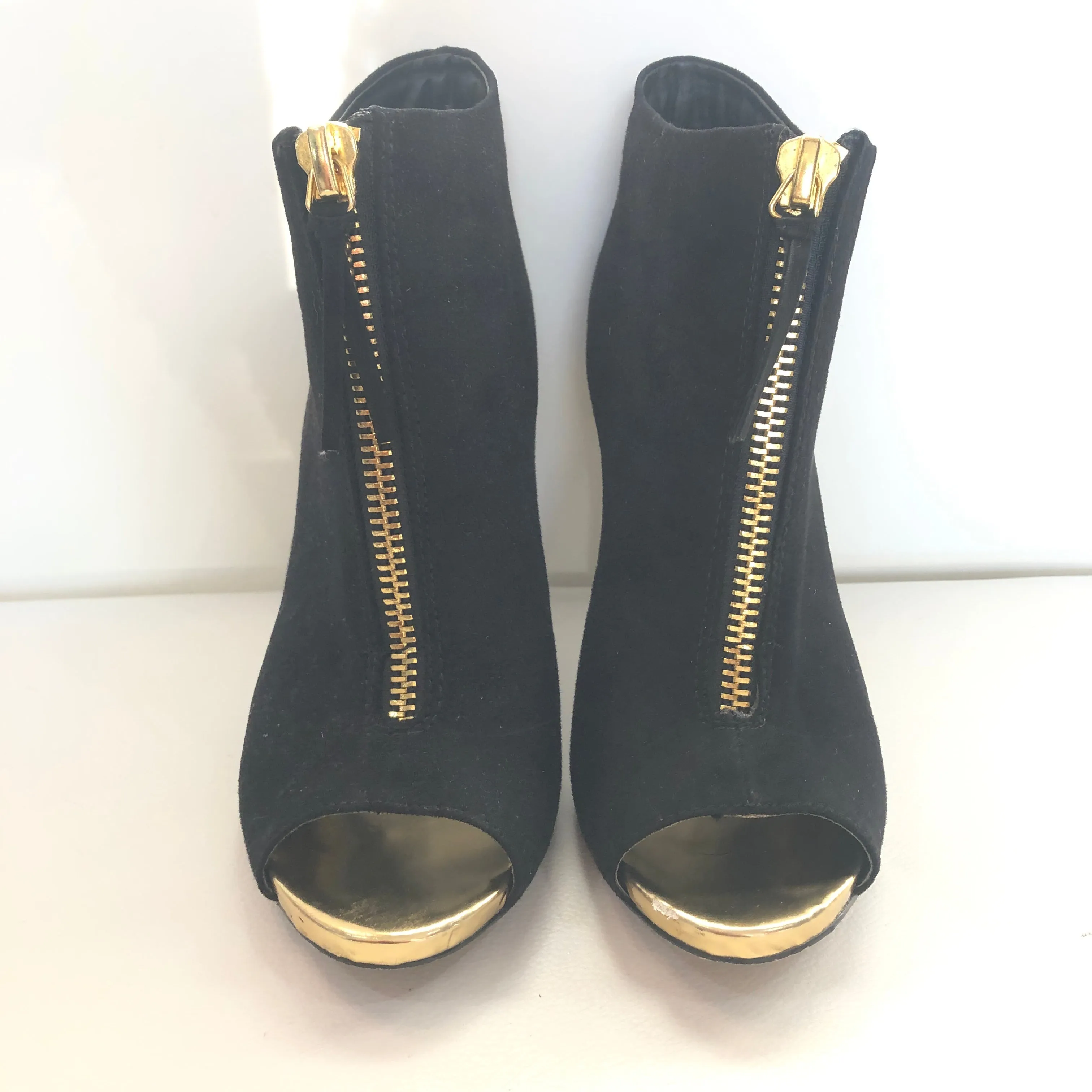 MADDEN GIRL Black Boot Open Toe Bootie Size 8