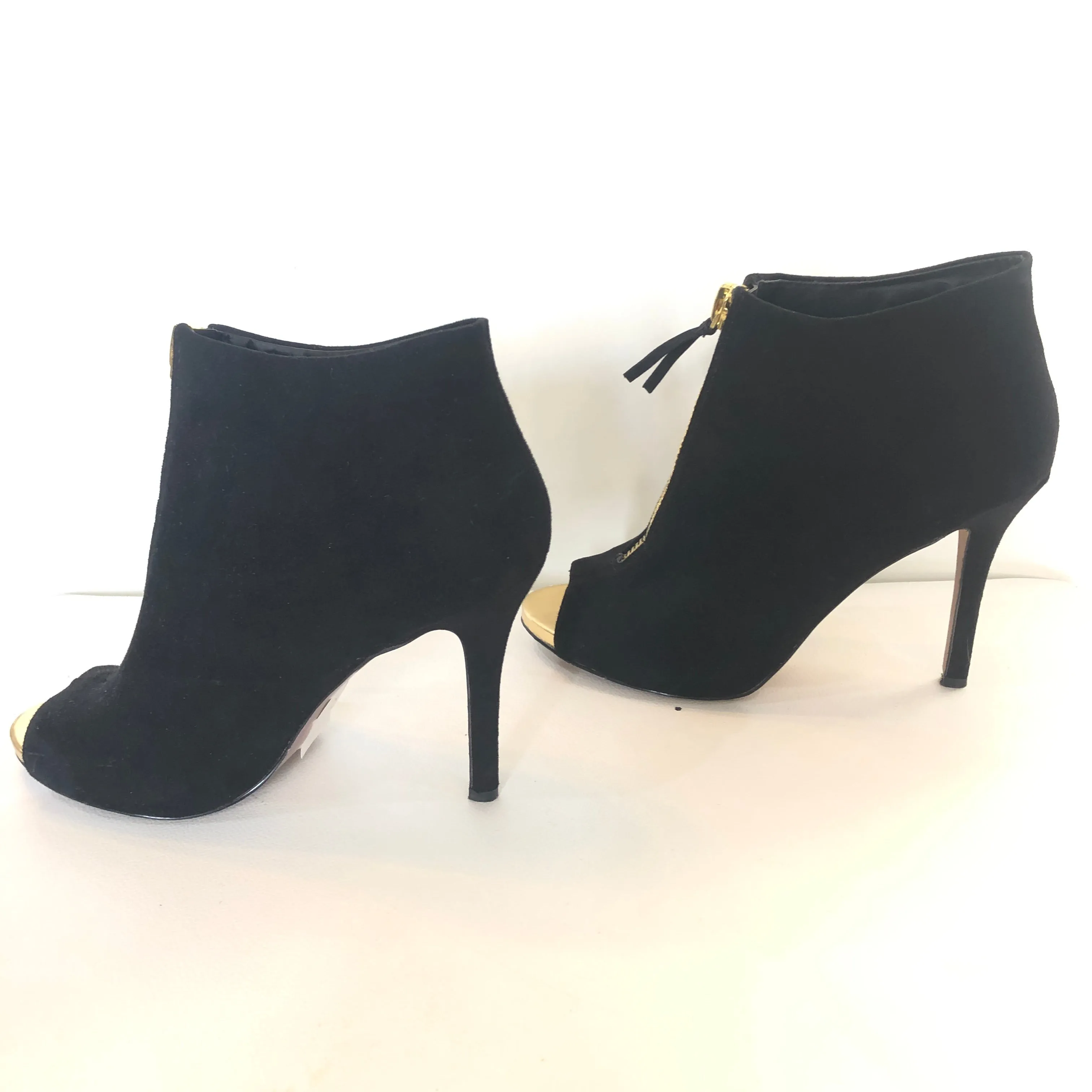 MADDEN GIRL Black Boot Open Toe Bootie Size 8