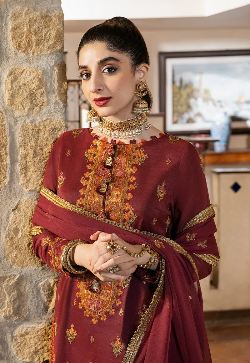 Maroon Pakistani Kameez salwar Suit Classical Embellished Dress