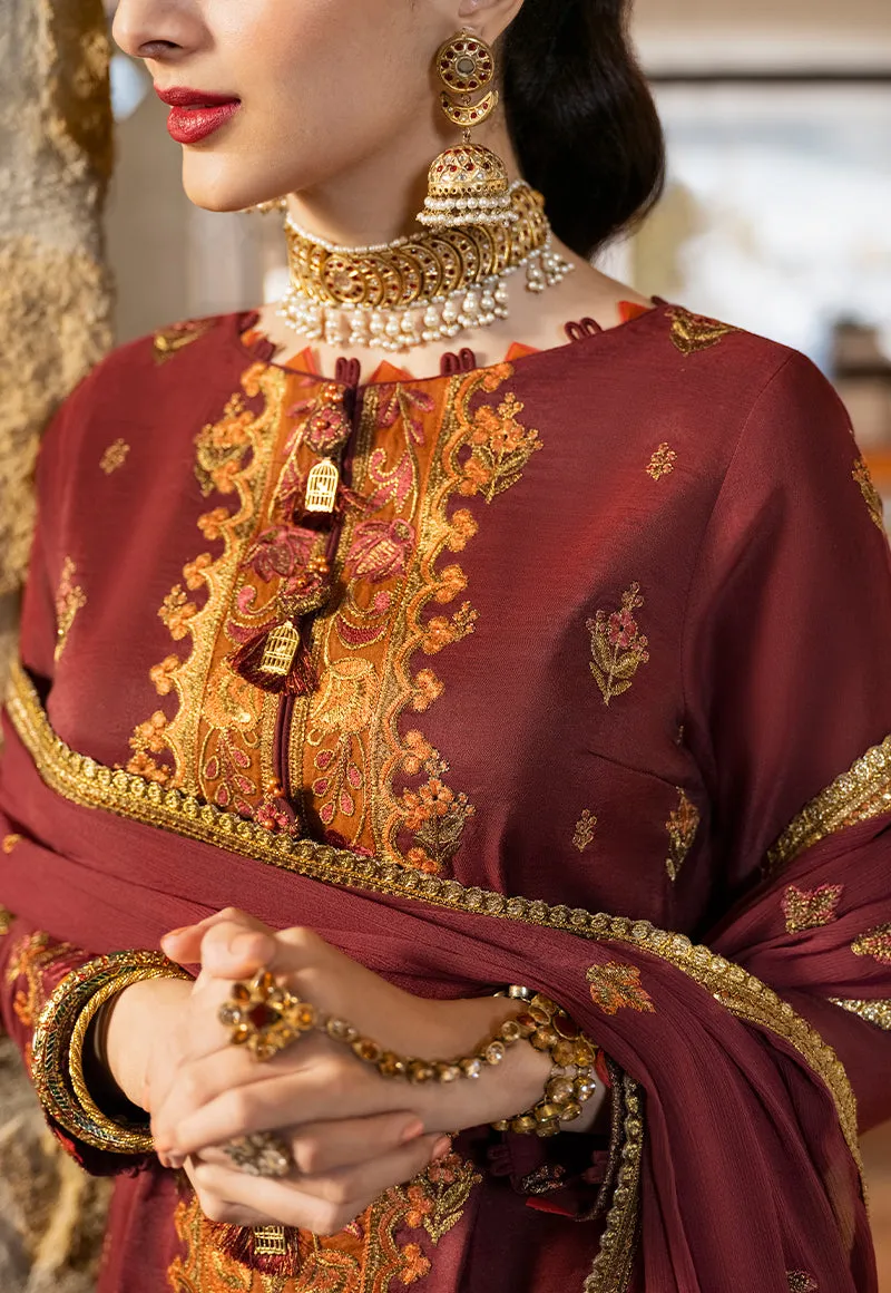 Maroon Pakistani Kameez salwar Suit Classical Embellished Dress