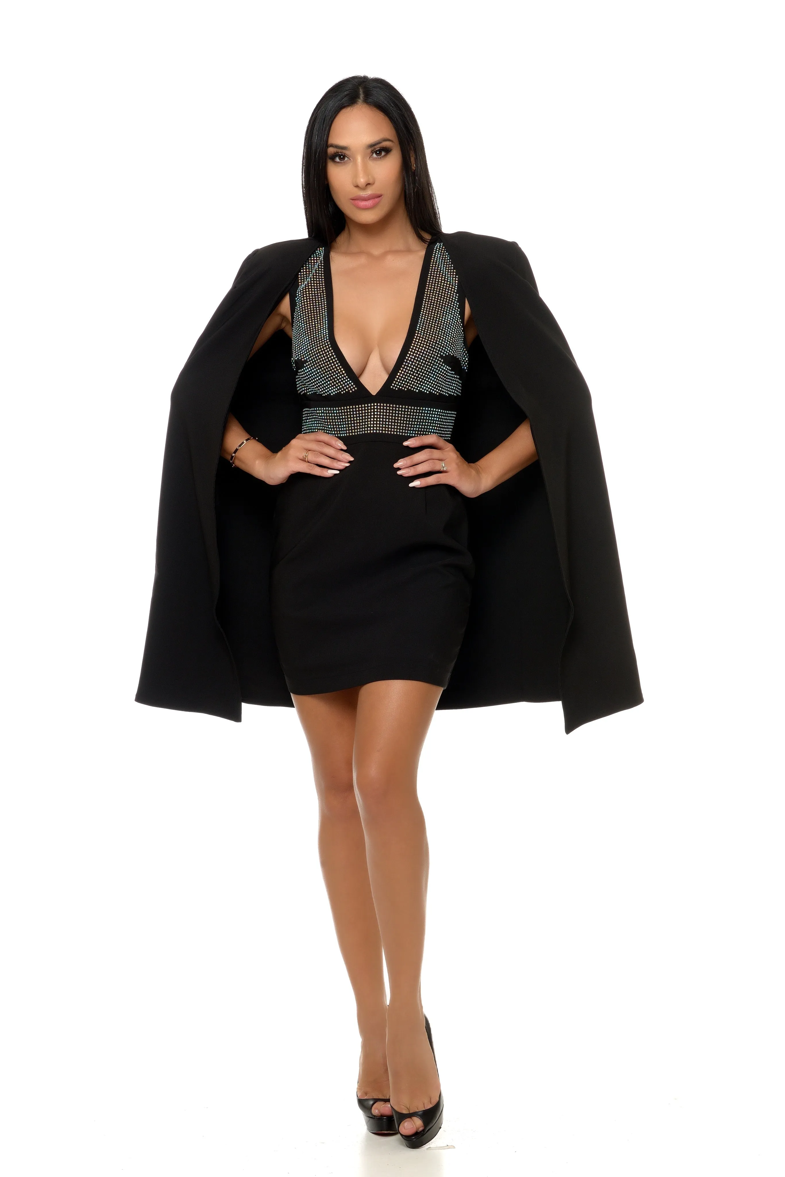 Maxine Cape Mini Dress