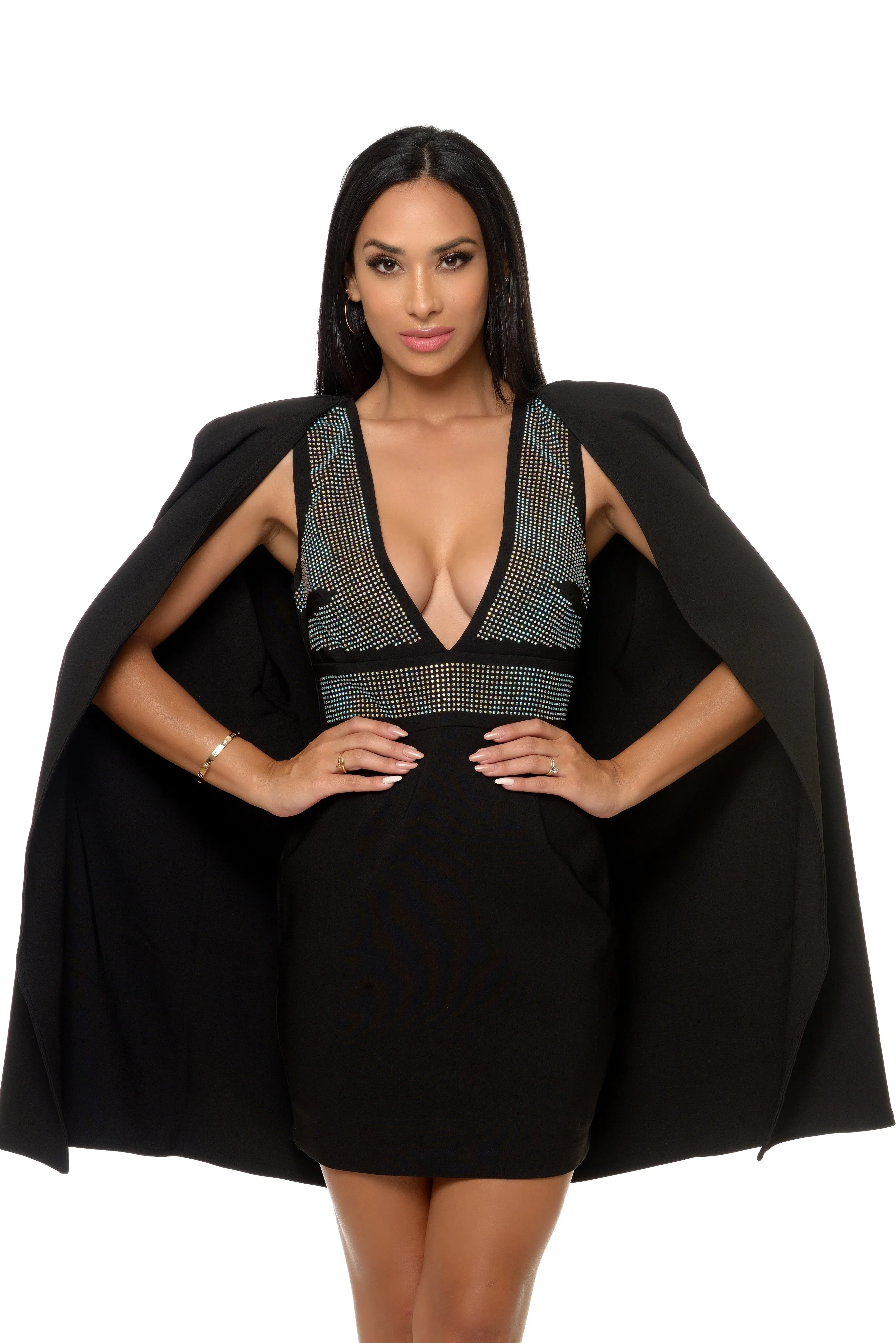 Maxine Cape Mini Dress