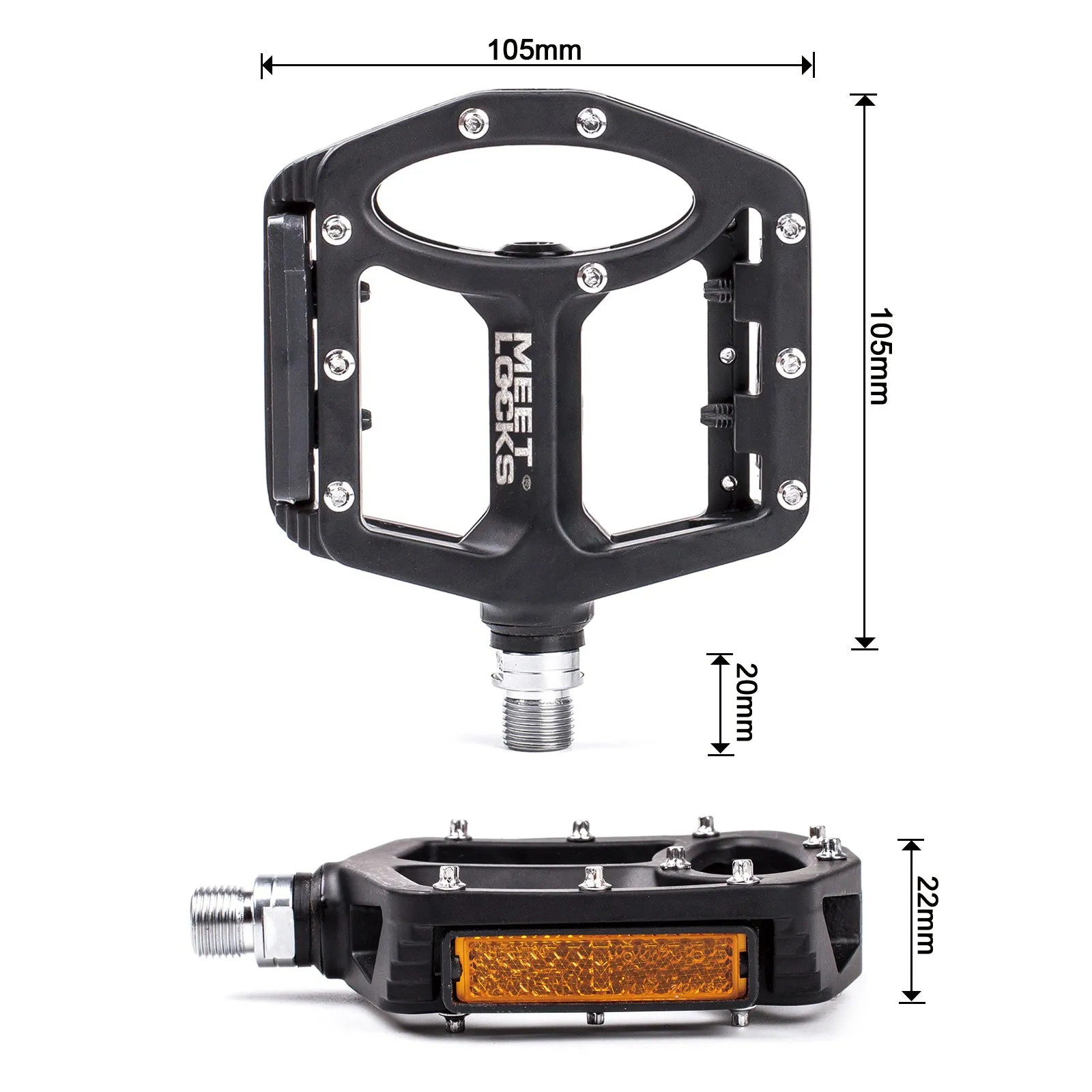 MEETLOCKS Bike Pedals Triple Bearing sealed For MTB BMX Bike
