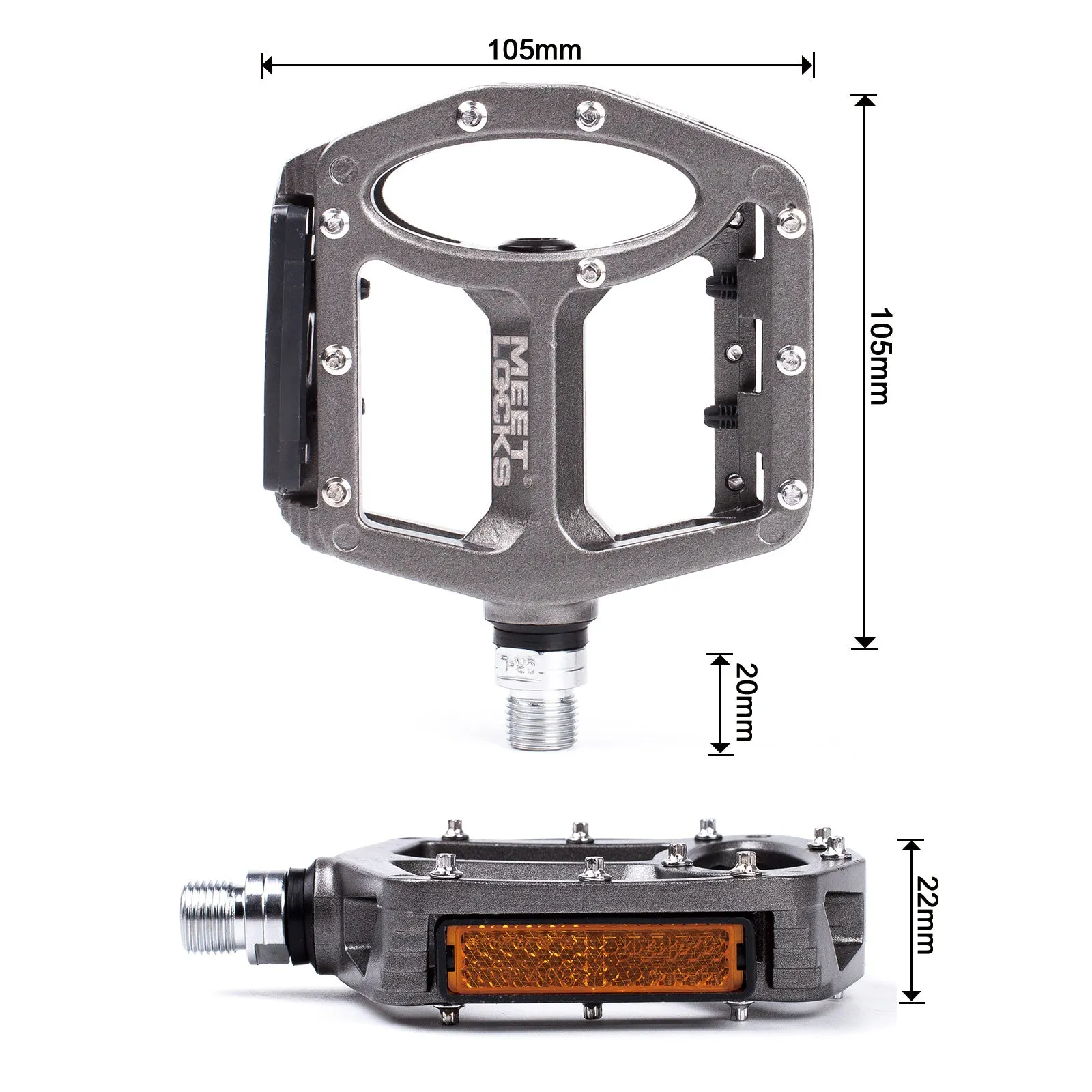 MEETLOCKS Bike Pedals Triple Bearing sealed For MTB BMX Bike