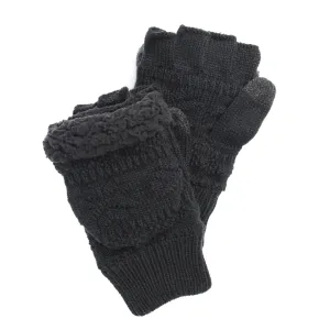Men's Faux Fur Flip Mittens