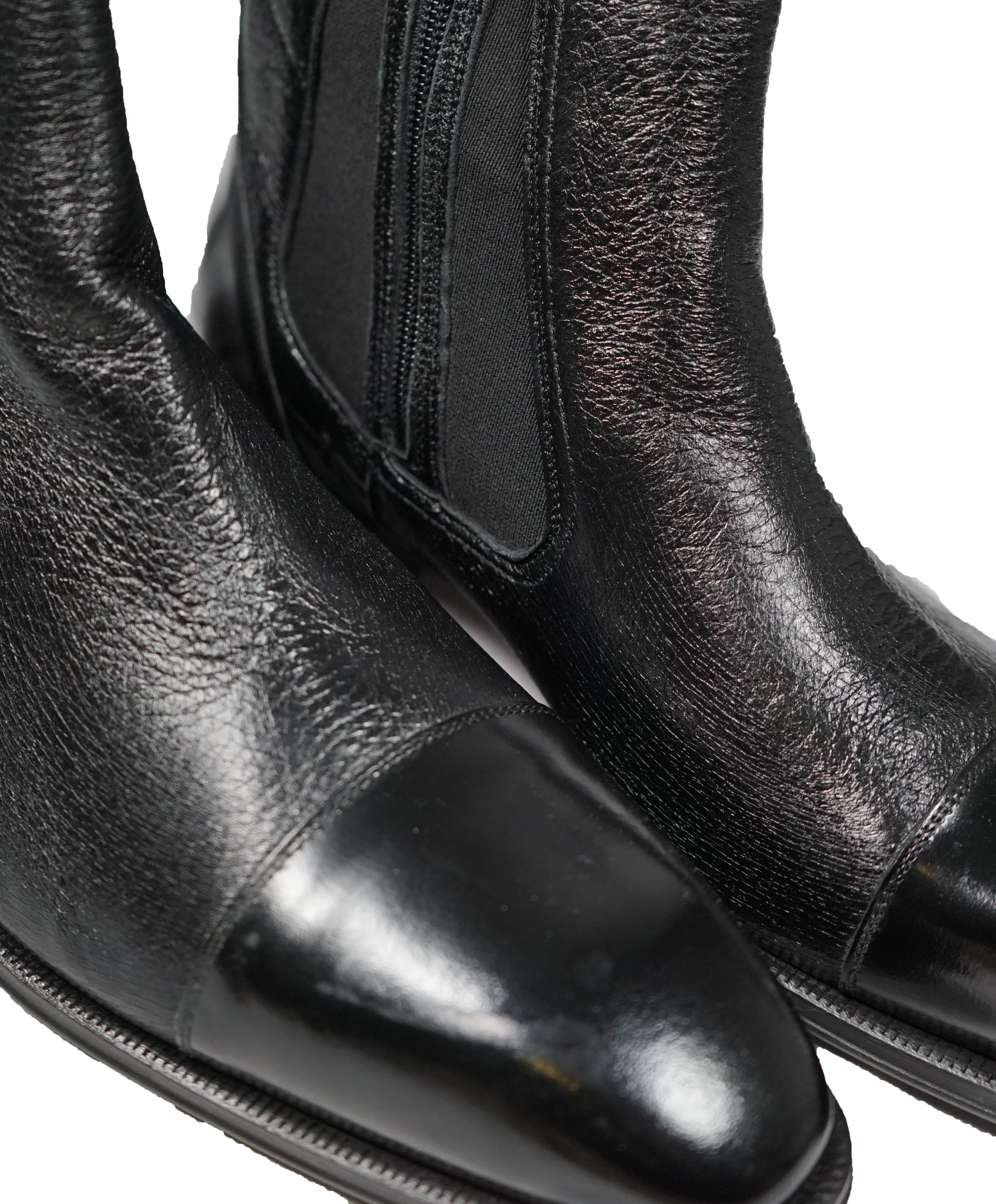 MEZLAN - Cap Toe Mixed Media Ankle Boot  - 9.5US