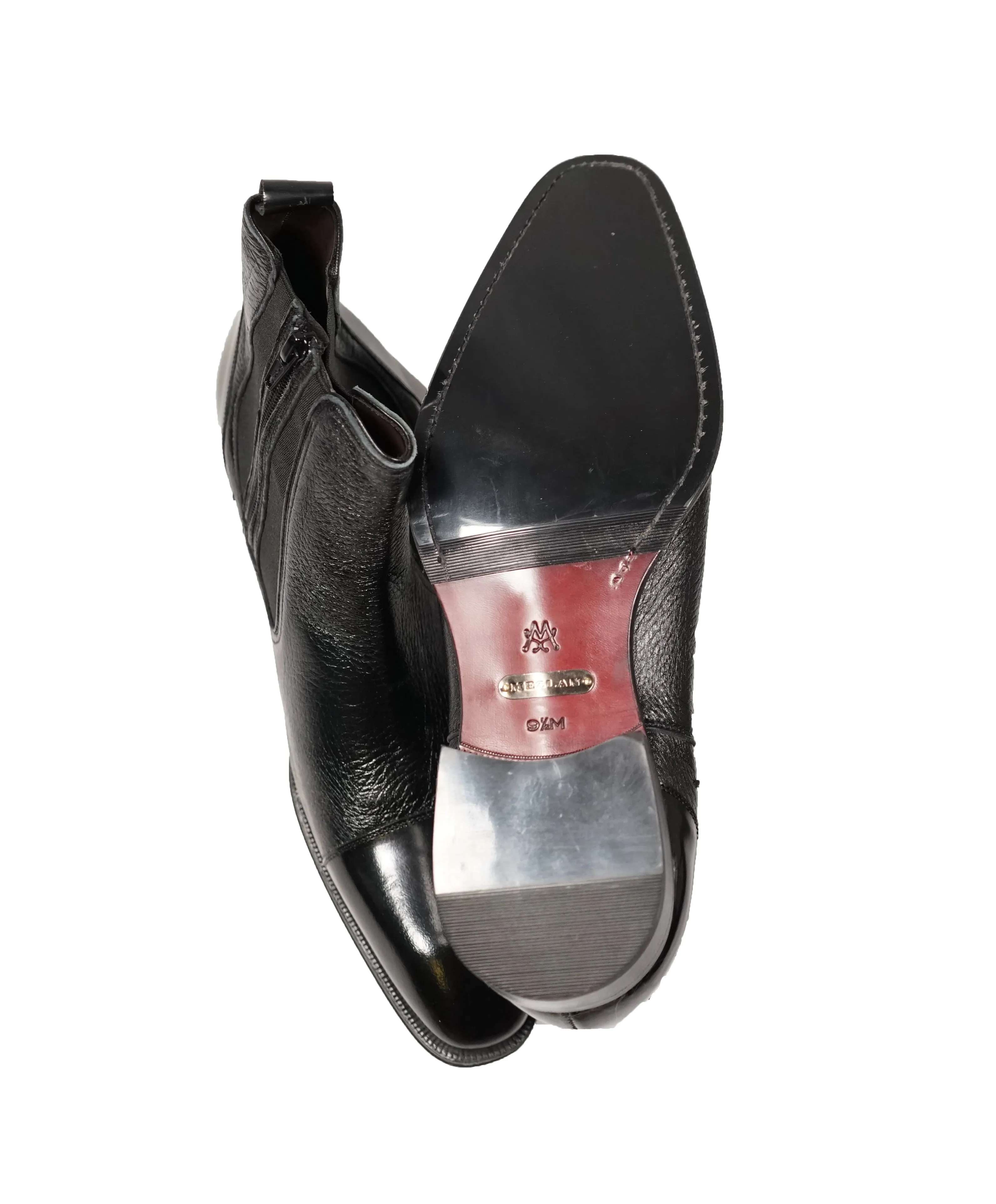 MEZLAN - Cap Toe Mixed Media Ankle Boot  - 9.5US