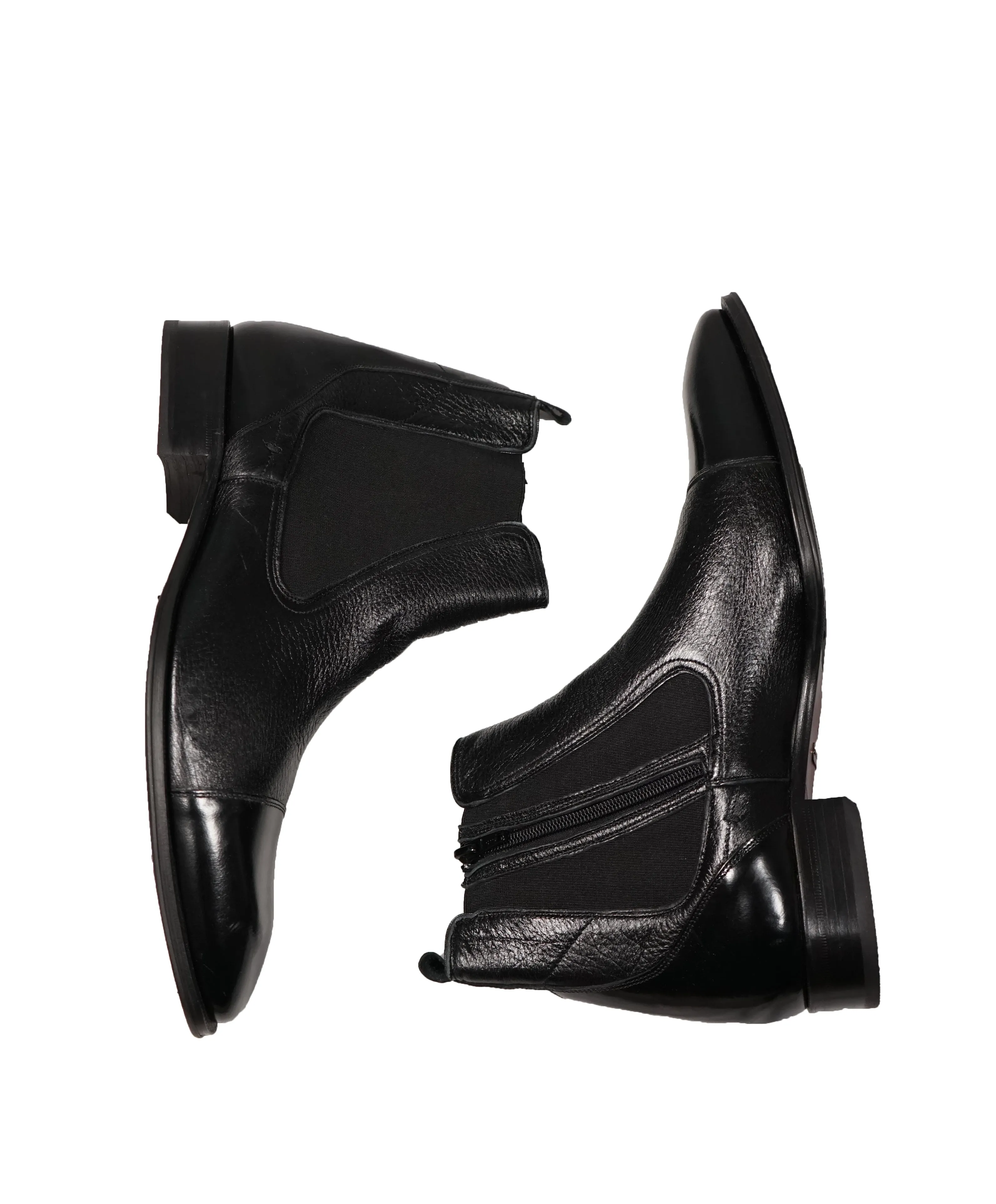 MEZLAN - Cap Toe Mixed Media Ankle Boot  - 9.5US