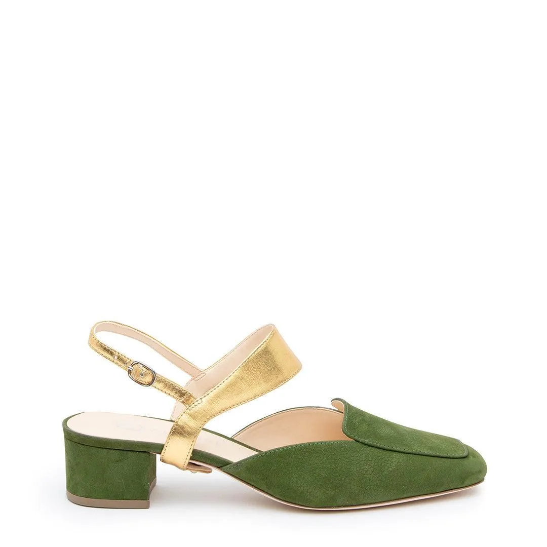 Moss Loafer   Gold Elsie Strap