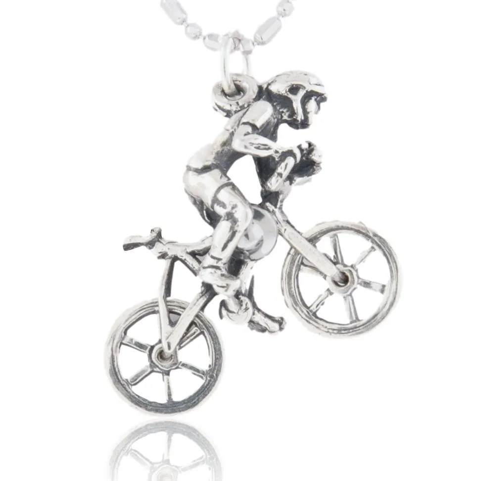 Mountain Bike Rider Charm