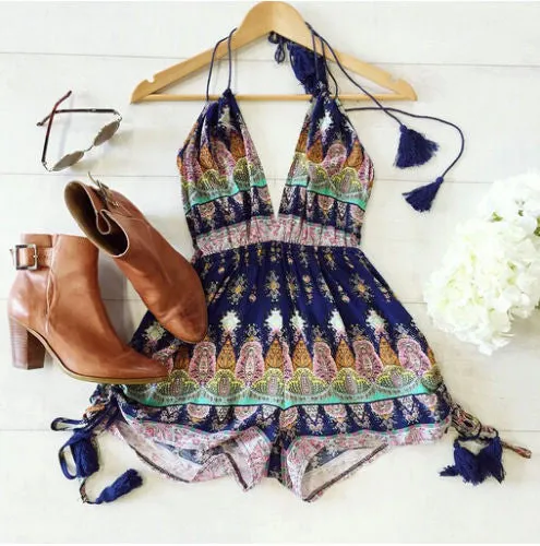 Multicolored Bohemia Romper