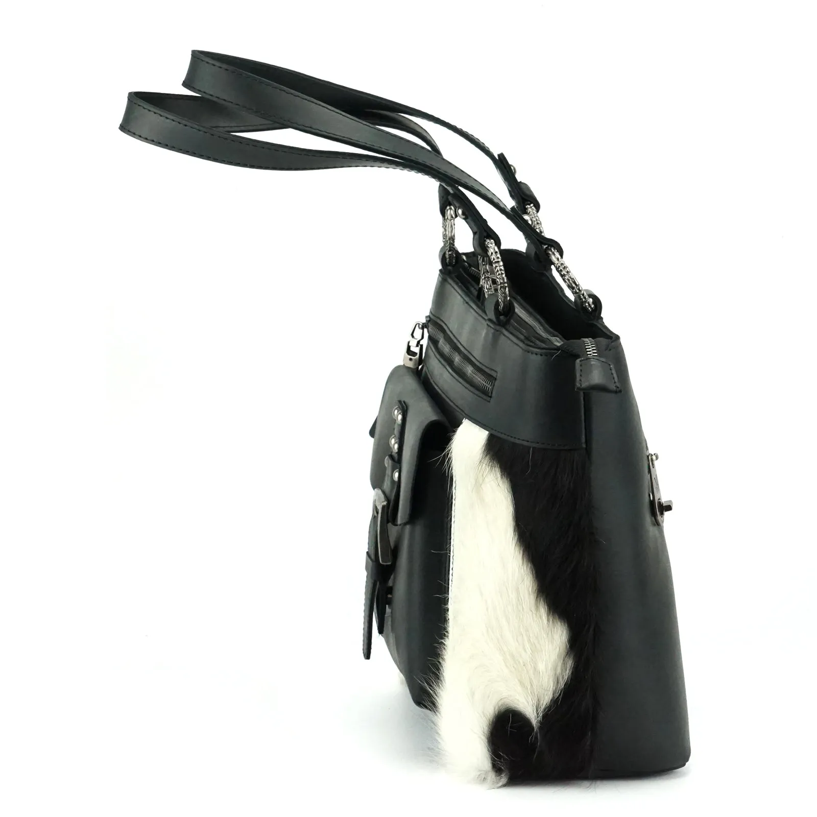 MWRG-8317  Montana West Real Leather Hair-On Cowhide Collection Tote