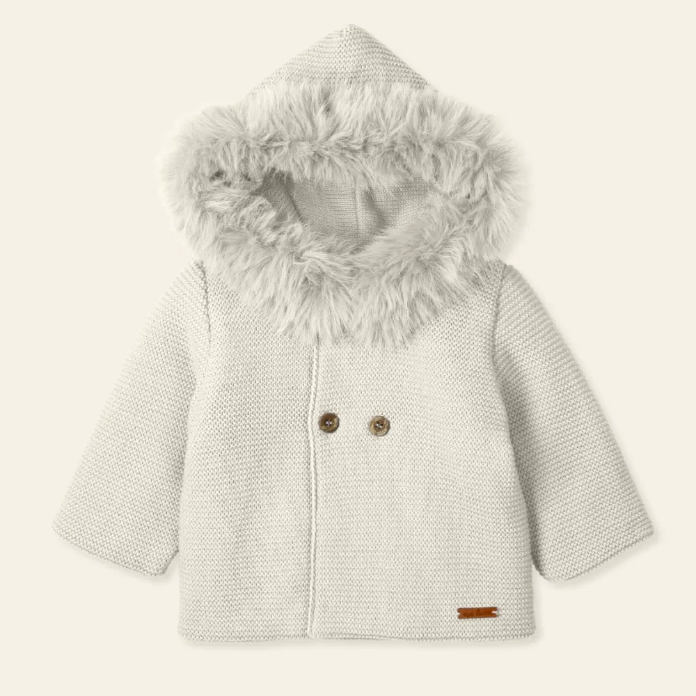 New In Mac Ilusion Unisex Natural Knitted Jacket