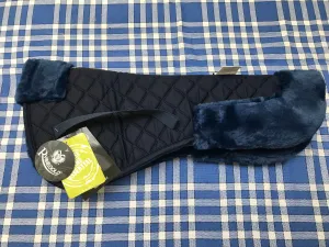 New rhinegold comfort faux fur lined half pad cob size in navy FREE POSTAGE*