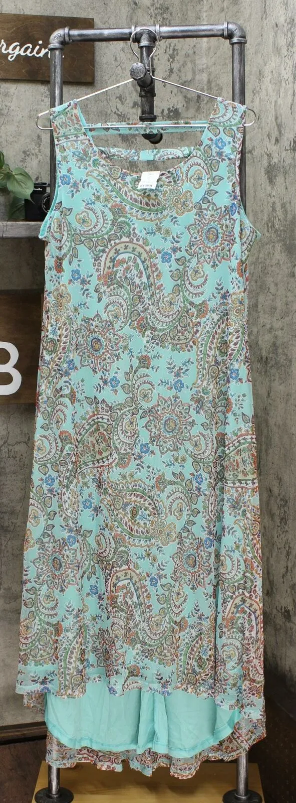 NWT Nina Leonard Womens Sleeveless Printed Power Mesh Dress. 690146 X-Small