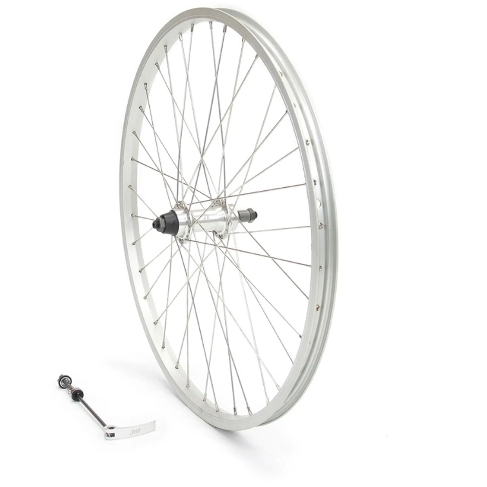 On TrackWheel 24 x 1.50 Rear Alloy Q/R Silver Rim / Black Hub