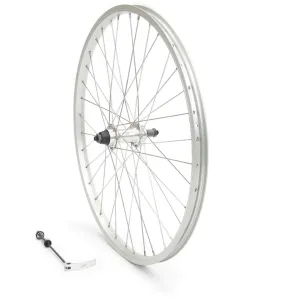 On TrackWheel 24 x 1.50 Rear Alloy Q/R Silver Rim / Black Hub