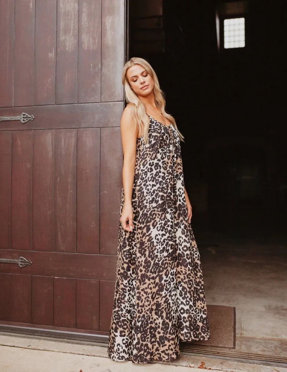 Panama Leopard Maxi Dress