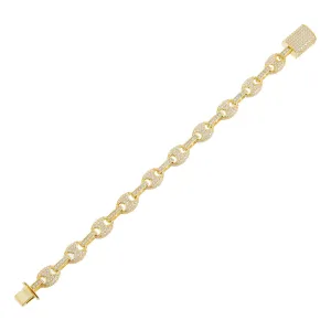 Pavé Chunky Mariner Link Bracelet