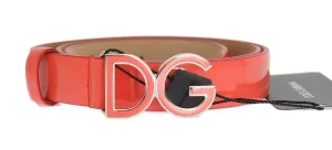Peach Patent Leather Belt