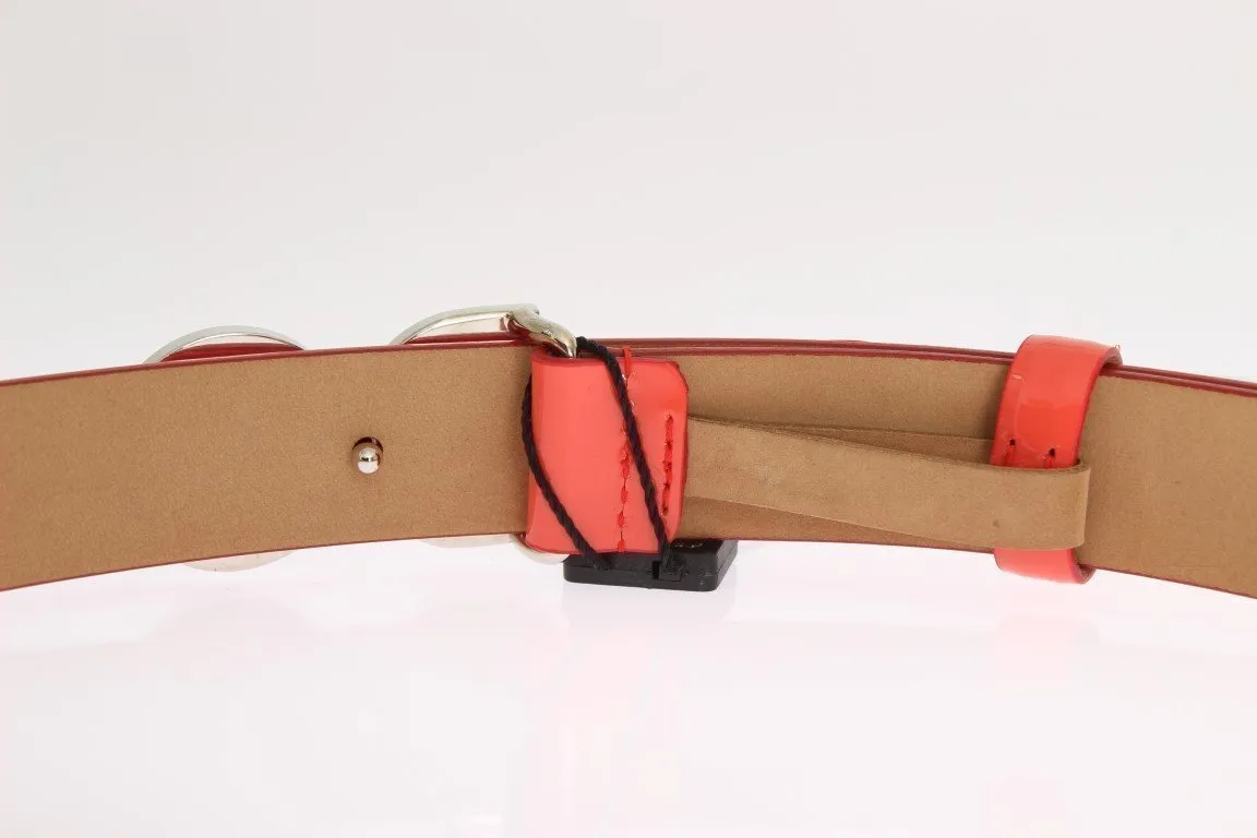 Peach Patent Leather Belt