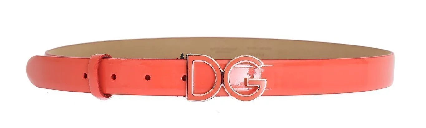 Peach Patent Leather Belt